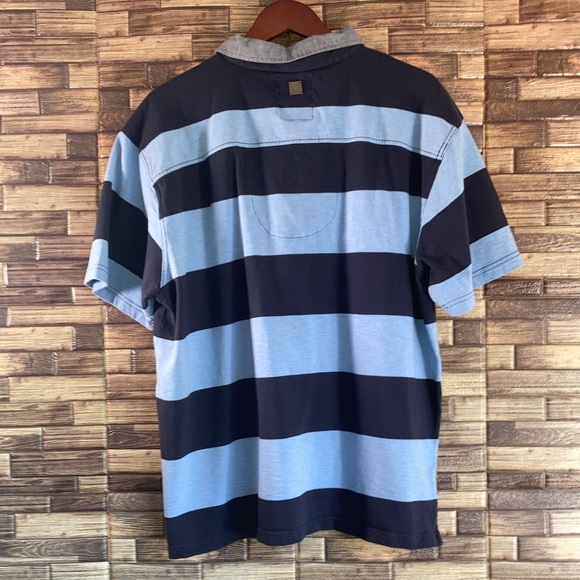 EUC Marithe Francois Girbaud Mens XXL Blue Striped Polo - Picture 2 of 10